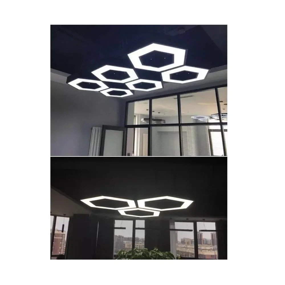 Hexagonal Chandelier - Ceiling Light - Pendant Light Contemporary Ceiling Lights